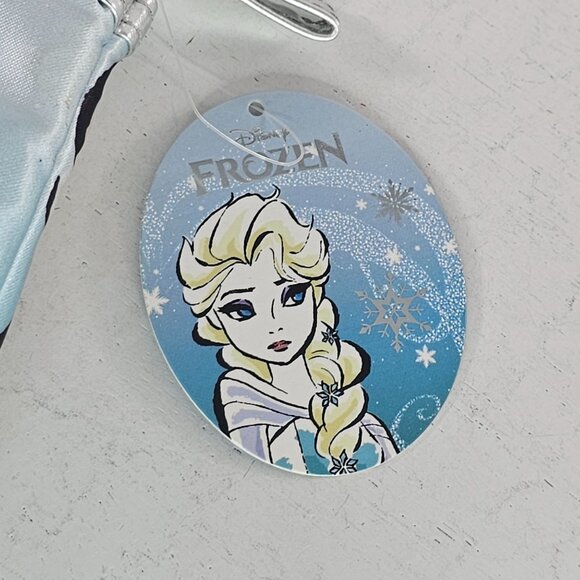 Disney Frozen Elsa Cosmetic Pouch By London Soho Beauty Small Blue White Zipper - Picture 5 of 5